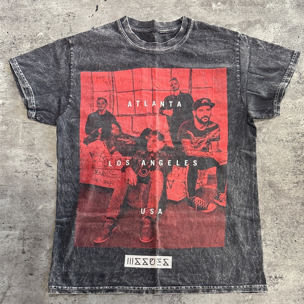 Graphic Gray T-Shirt with Red Print